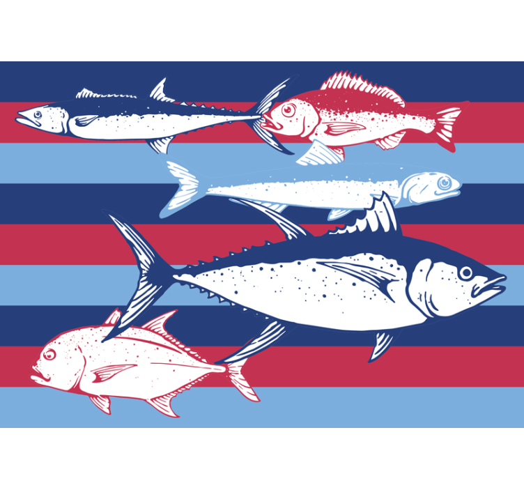 Tapisserie animaux motif poisson - TenStickers