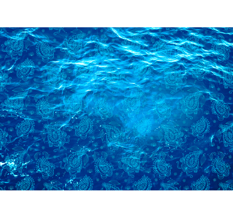 Tapisserie nature motif vagues océaniques - TenStickers