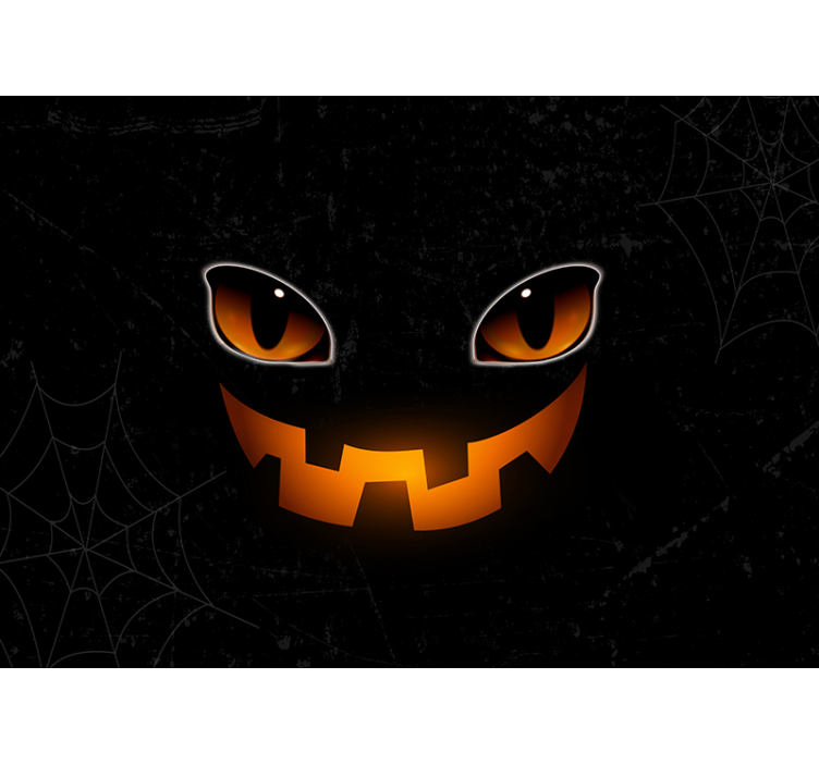 Tapisserie halloween yeux de citrouille effrayants - TenStickers