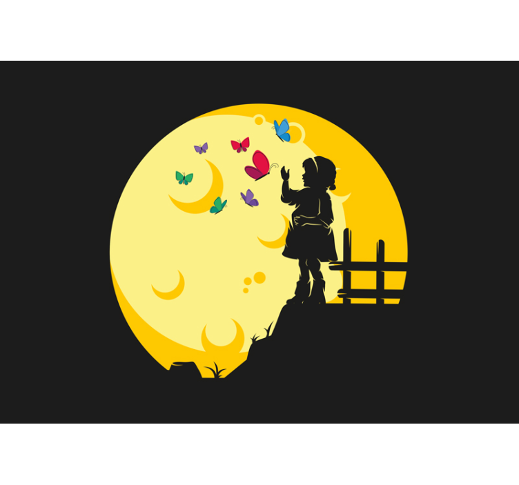 Papier peint enfant Papillons volant pour les enfants - TenStickers