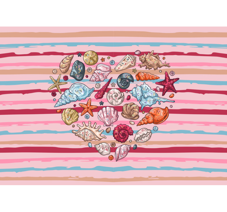 Tapisserie animaux coquillages vie marine - TenStickers