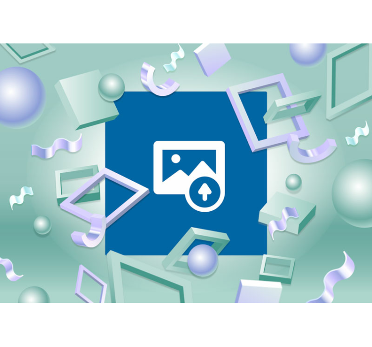 Tapisserie 3d main tenant une fleur - TenStickers