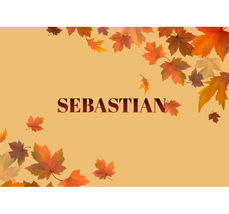 Tapisserie fleur arrangement de feuilles d'automne - TenStickers