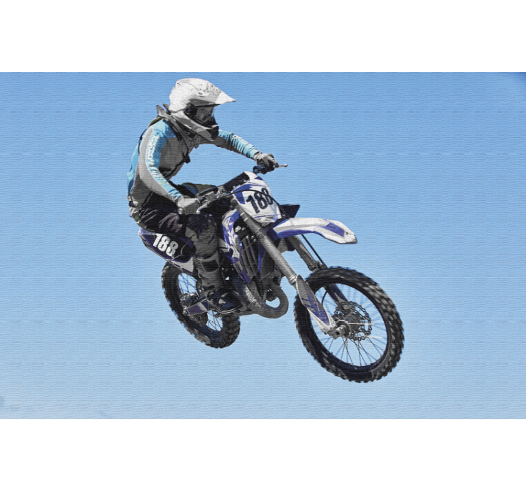 Tapisserie véhicule scène d'action de motocross - TenStickers