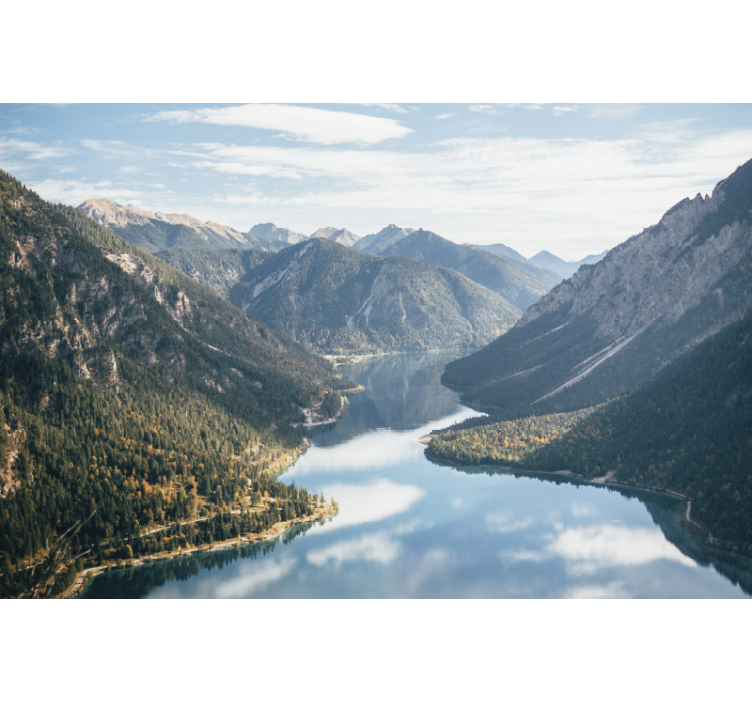 Tapisserie paysage vue majestueuse des montagnes - TenStickers