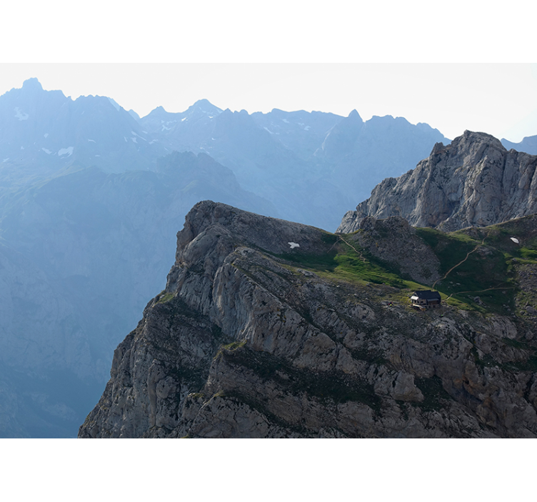 Tapisserie montagne vue sur grande montagne - TenStickers