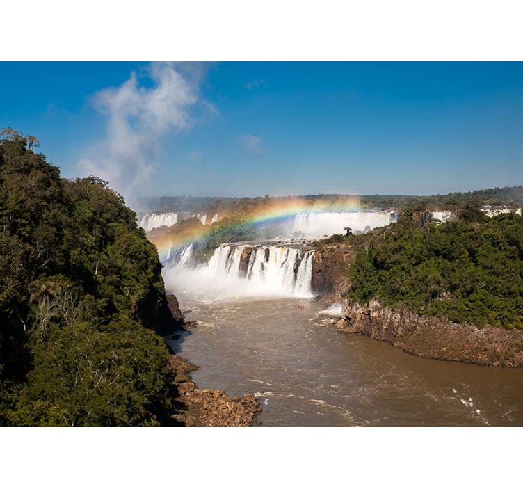 Tapisserie montagne arc-en-ciel des chutes d'iguazu - TenStickers