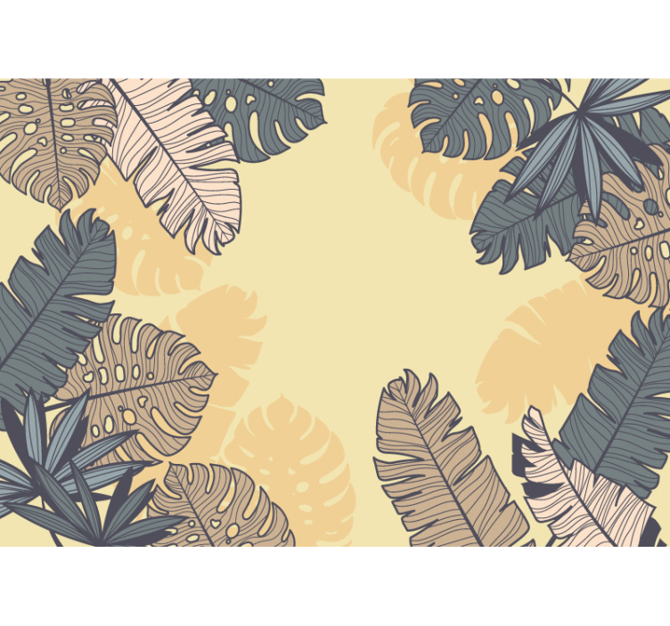 Tapisserie nature feuillage tropical feuillu - TenStickers