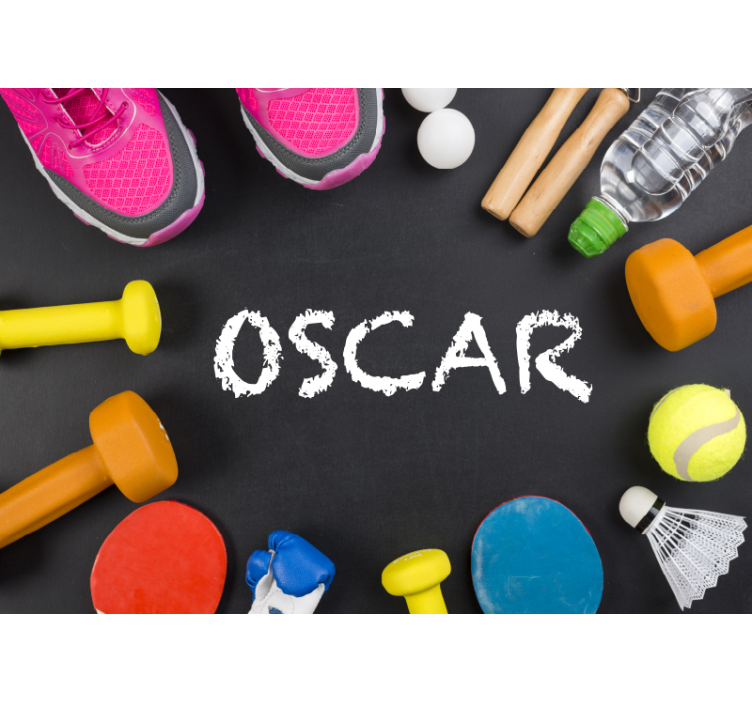 Tapisserie phrase accessoires de fitness - TenStickers