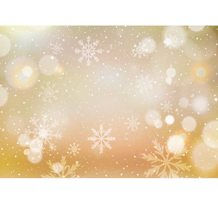 Tapisserie noel flocons de neige et paillettes - TenStickers