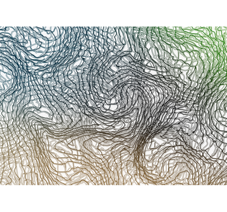 Tapisserie textures et motifs motifs de courbes naturelles - TenStickers