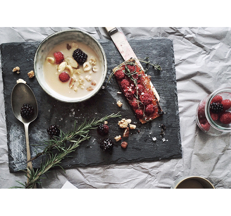 Tapisserie fleur délice de baies fraîches - TenStickers