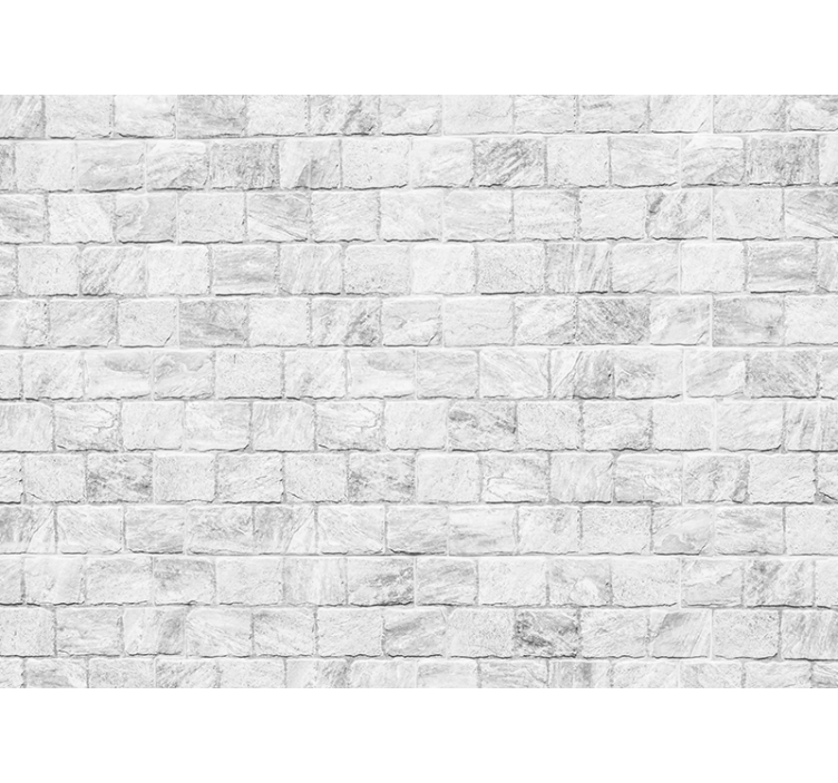 Papier peint brique Texture de brique blanche - TenStickers