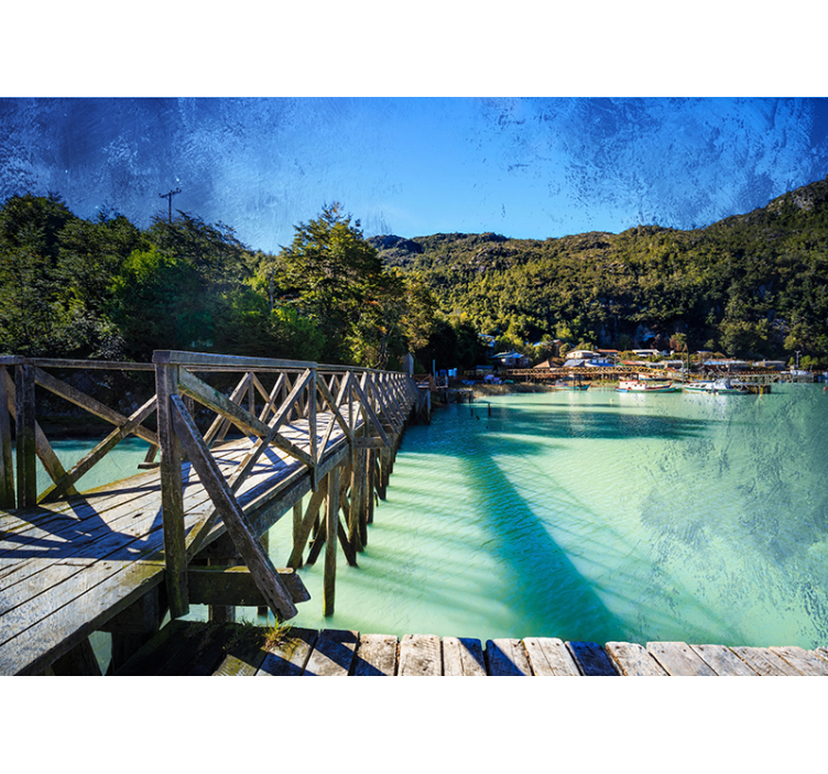 Tapisserie paysage sentier côtier pittoresque - TenStickers