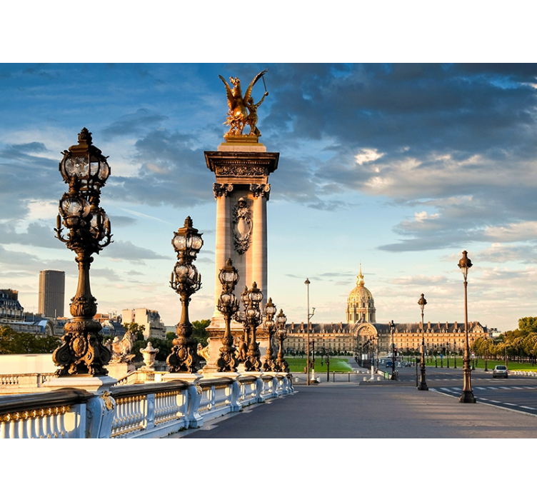 Tapisserie villes et pays pont alexandre iii - TenStickers