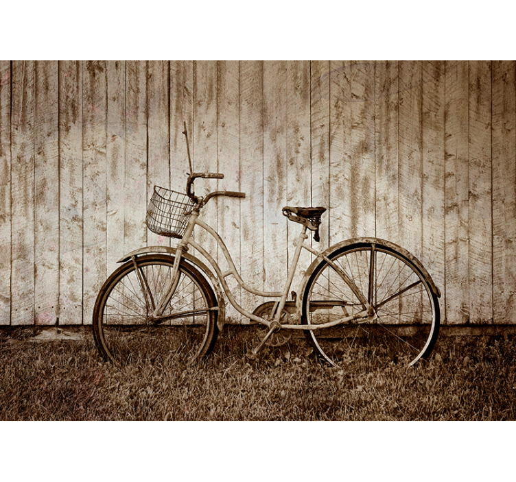 Tapisserie véhicule scène de vélo vintage - TenStickers