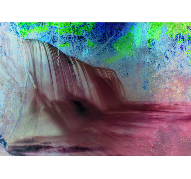 Tapisserie cascade vue apaisante sur l'eau - TenStickers