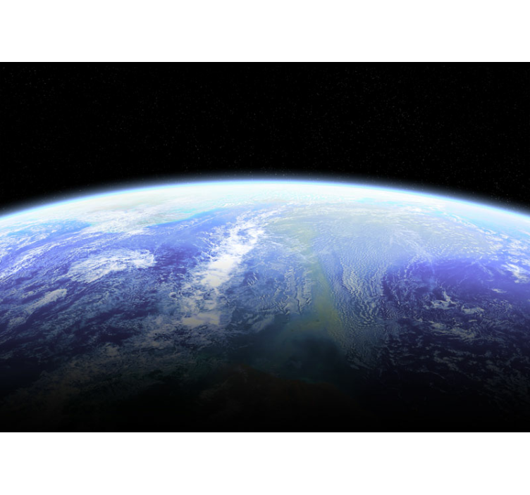 Tapisserie espace la terre vue d'en haut - TenStickers