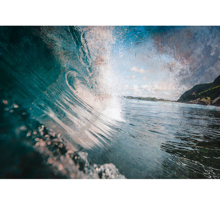 Tapisserie mer onde de choc énergétique - TenStickers