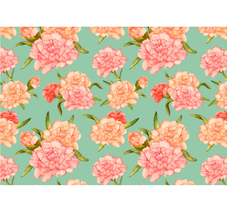 Tapisserie fleur motif floral pivoine - TenStickers