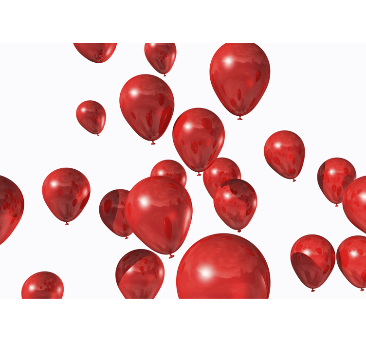 Tapisserie amour ballons rouges festifs - TenStickers
