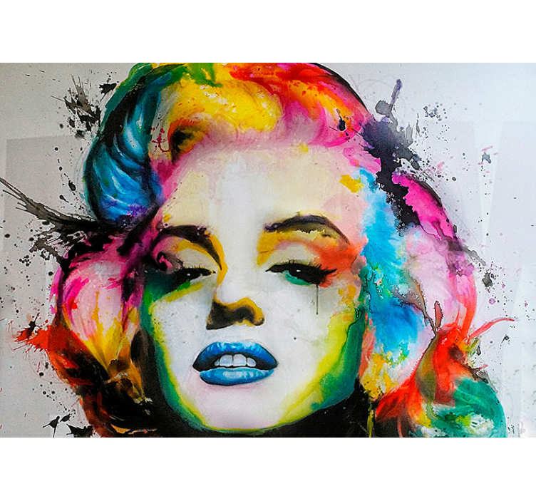 Papier peint mural art urbain Pop art coloré marilyn monroe - TenStickers