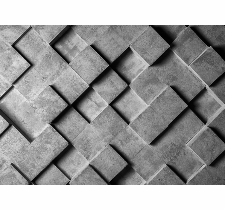 Papier peint 3d carrés géométriques - TenStickers