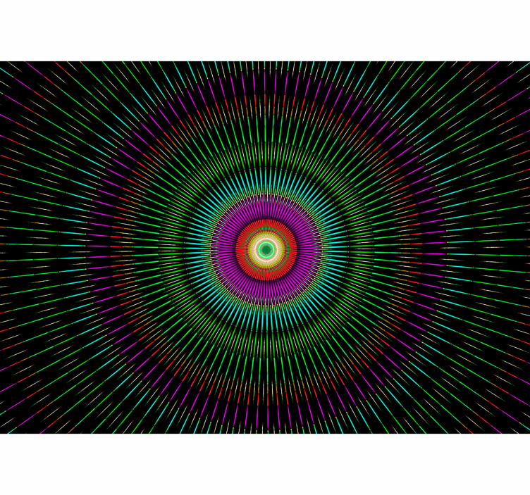 Tapisserie abstraite motif spirale radiante - TenStickers