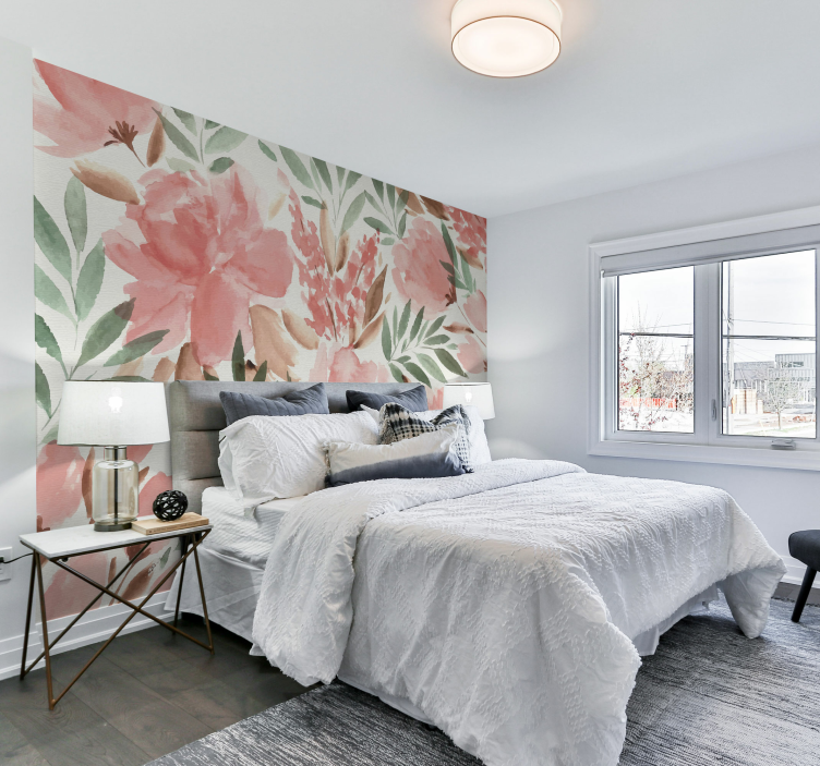 Papier peint panoramique papier peint mural floral - TenStickers