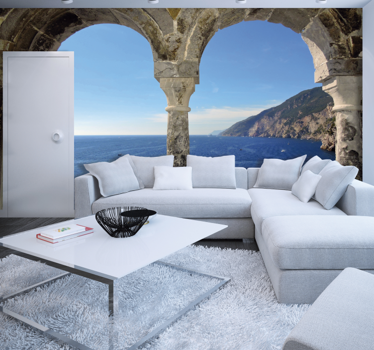 Papier peint 3d plage arches - TenStickers