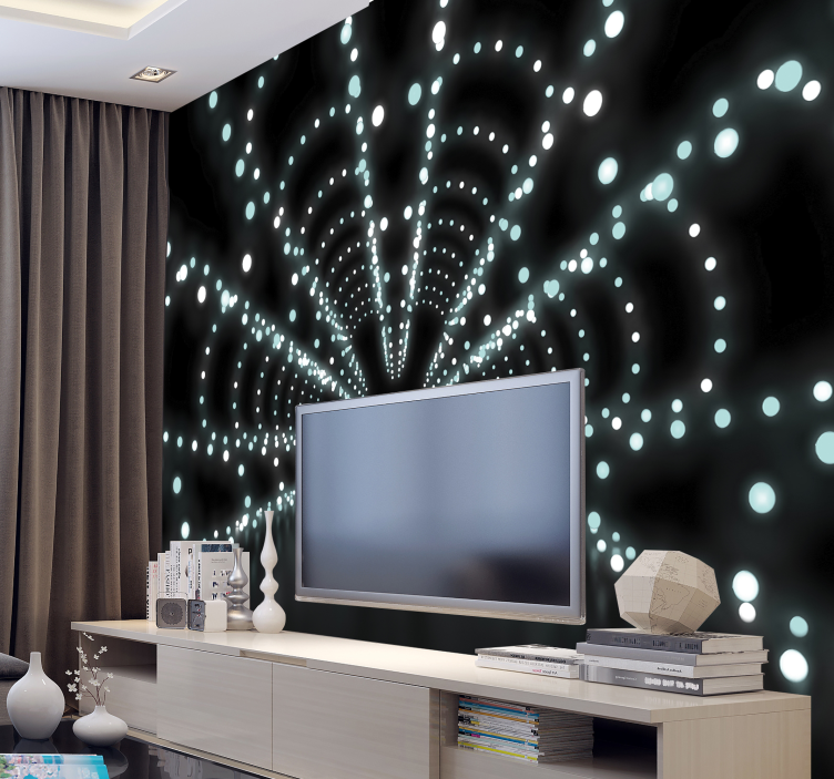 Tapisserie 3D éclat de lumière abstrait - TenStickers