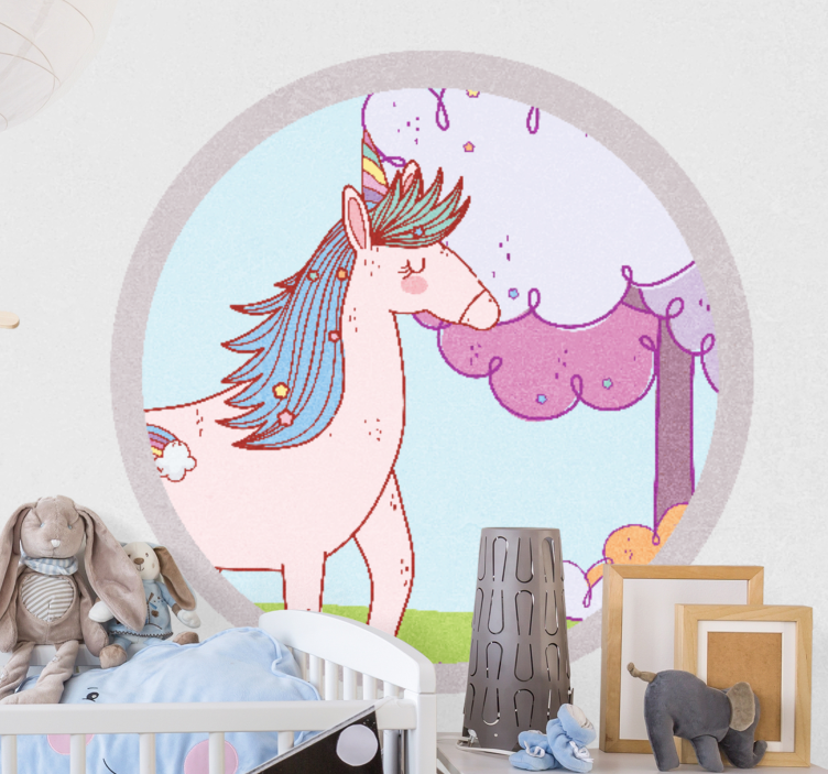 Tapisserie amour fantaisie ludique de licorne - TenStickers