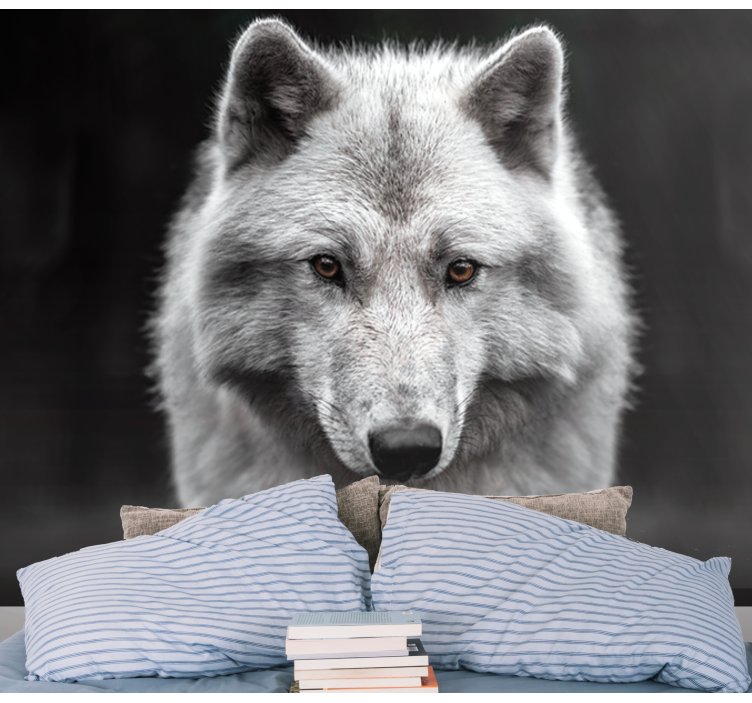 Tapisserie animaux portrait de loup majestueux - TenStickers