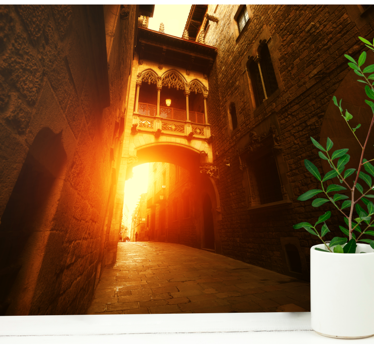 Tapisserie barcelone arche gothique historique - TenStickers