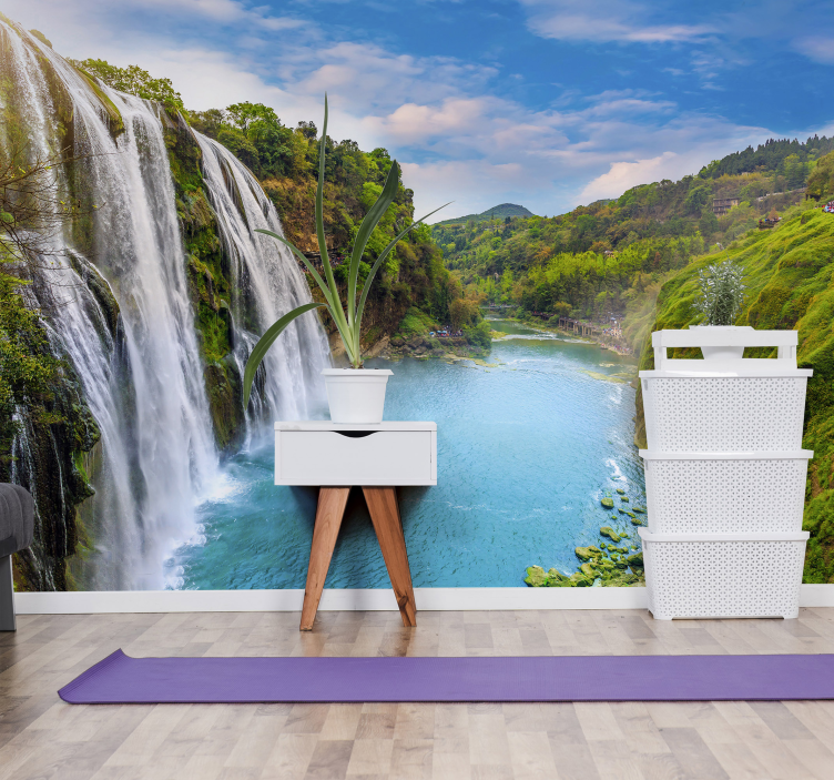 Tapisserie cascade majestueuse cascade - TenStickers