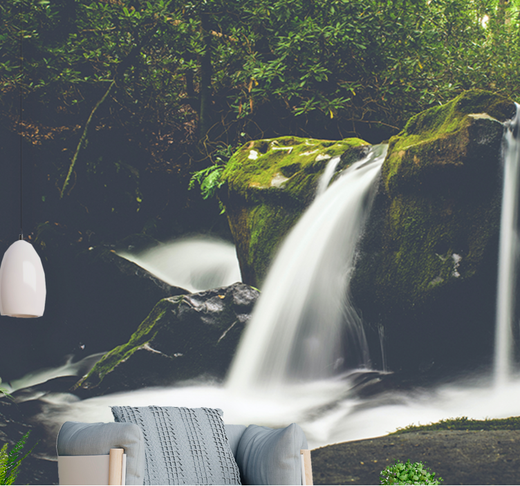 Tapisserie cascade scène de chute d'eau - TenStickers