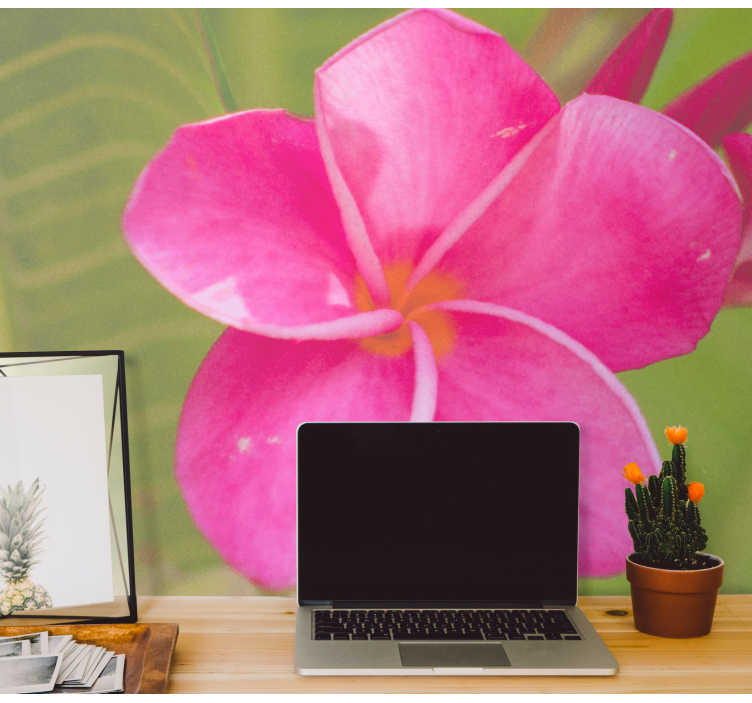 Tapisserie fleur accent rose - TenStickers