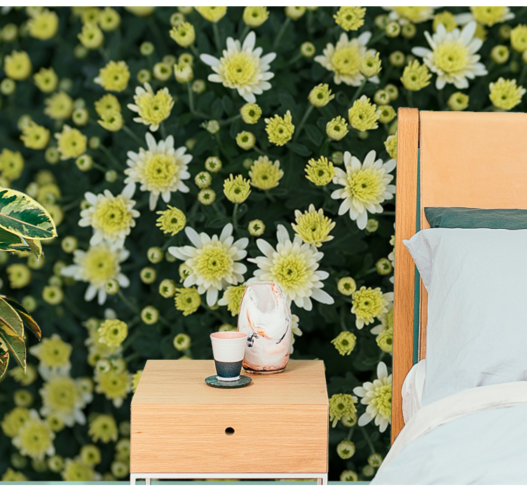 Tapisserie fleur fleurs jaunes en pleine floraison - TenStickers