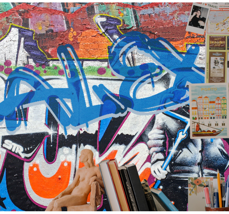 Tapisserie graffiti style urbain - TenStickers