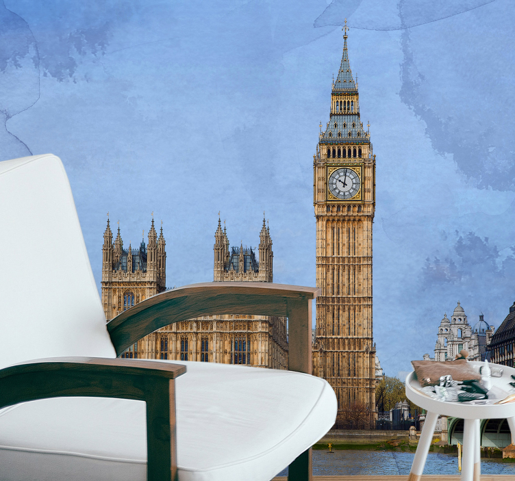 Tapisserie londres monument de big ben - TenStickers