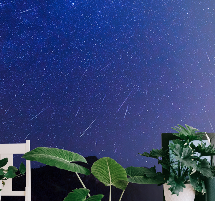 Tapisserie montagne comètes célestes nocturnes - TenStickers