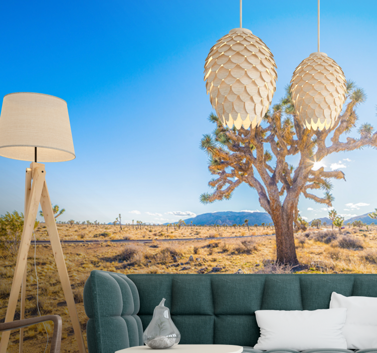 Tapisserie montagne paysage de joshua tree - TenStickers