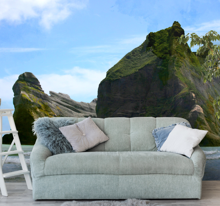 Tapisserie montagne sublime vue sur les montagnes - TenStickers