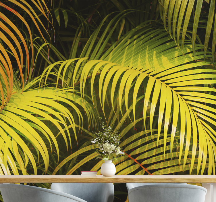 Tapisserie nature étalage de verdure luxuriante - TenStickers