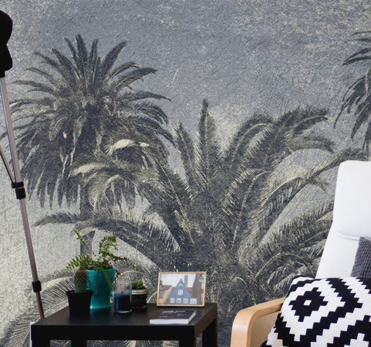 Tapisserie nature oasis de palmier - TenStickers