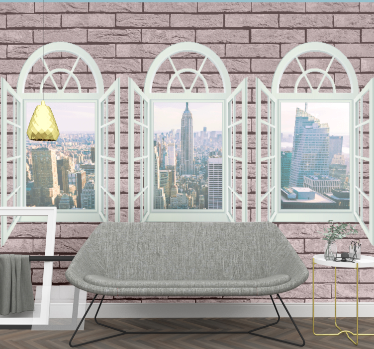 Tapisserie new york vue sur la skyline - TenStickers