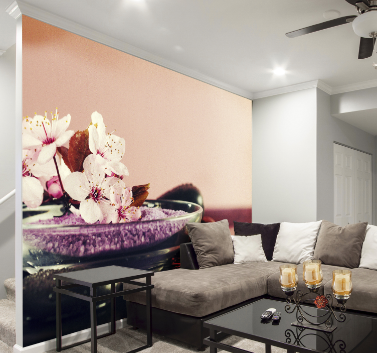 Tapisserie orchidée gros plan de fleur d'orchidée - TenStickers