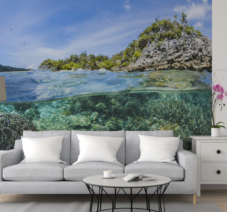 Tapisserie paysage paysage marin sous-marin - TenStickers