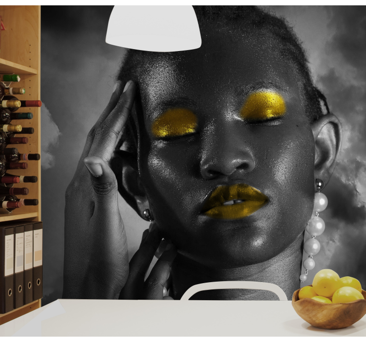 Tapisserie personnalisée portrait d'une beauté saisissante - TenStickers