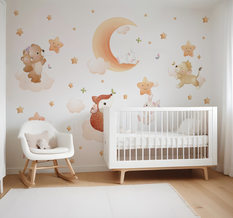 Tapisserie pour chambre bébé fais de beaux rêves - TenStickers